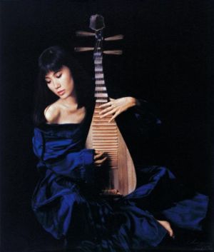 Contemporary Artwork by Chen Yifei - Pipa