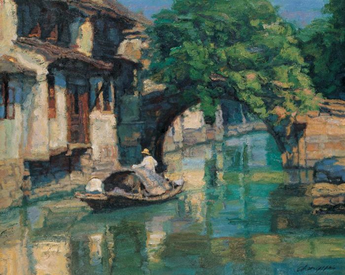 Chen Yifei's Contemporary Oil Painting - Spring to Southern China