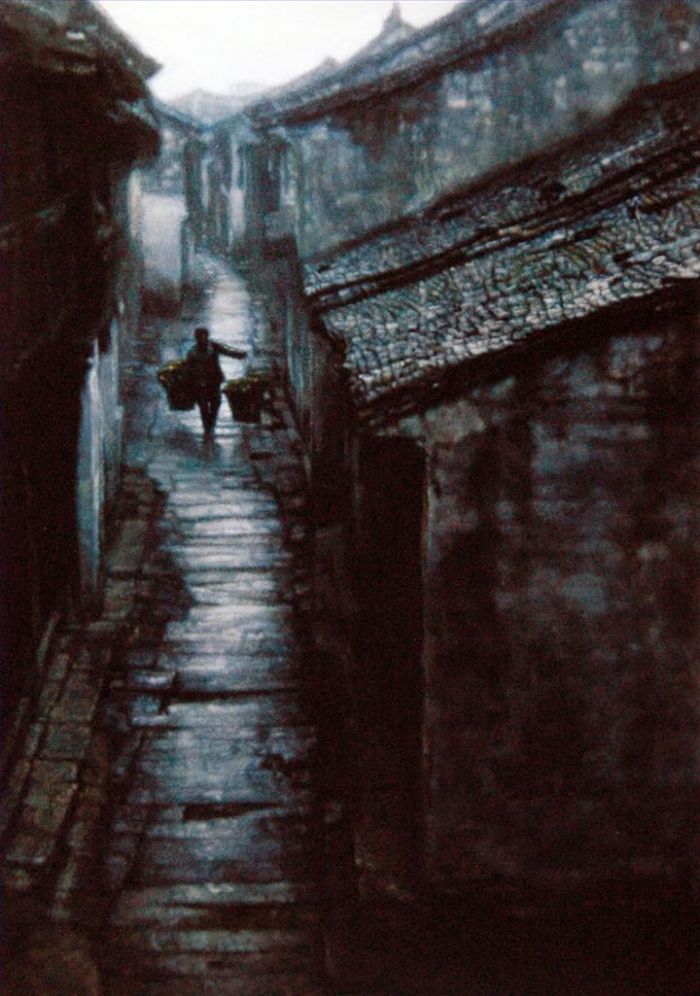 Chen Yifei's Contemporary Oil Painting - Stony Path
