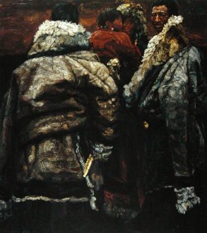Contemporary Oil Painting - Tibetan Family