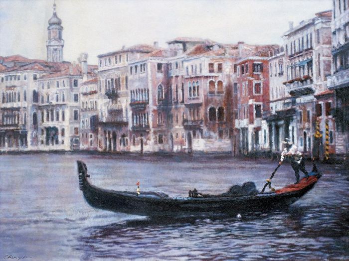 Chen Yifei's Contemporary Oil Painting - Venice