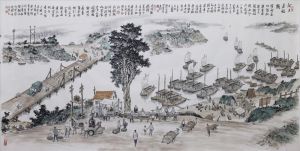 Contemporary Artwork by Chen Dezhou - An Old Port on The River