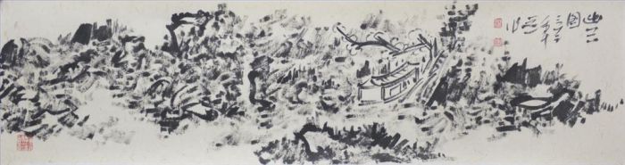 Chu Zhonghai's Contemporary Chinese Painting - A Peaceful Valley