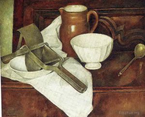 Contemporary Oil Painting - Still Life with Ricer also known as Still Life with Garlic Press
