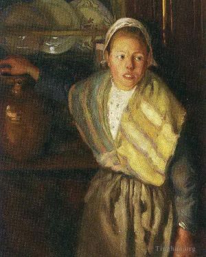 Contemporary Oil Painting - Breton girl 1910