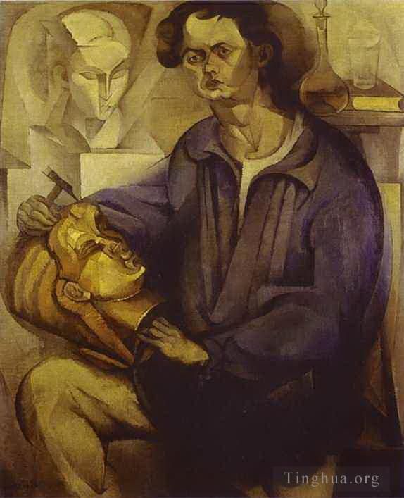 Diego Rivera's Contemporary Oil Painting - Portrait of oscar miestchaninoff 1913
