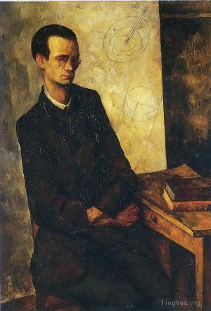 Contemporary Oil Painting - The mathematician 1918