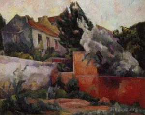 Contemporary Oil Painting - The outskirts of paris 1918