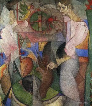 Contemporary Artwork by Diego Rivera - Woman at a well 1913
