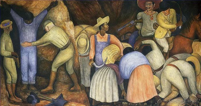 Diego Rivera's Contemporary Various Paintings - The exploiters 1926