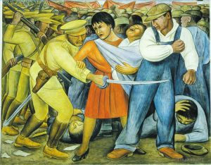 Contemporary Artwork by Diego Rivera - The uprising socialism