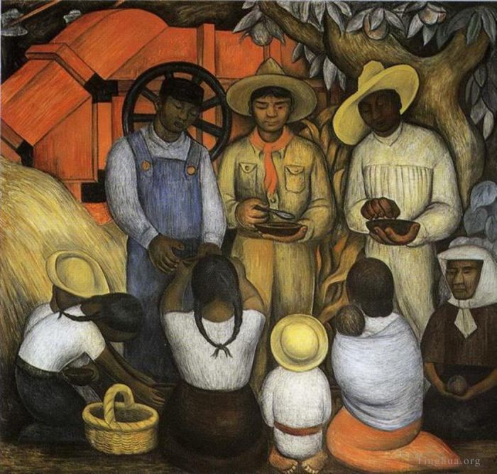 Diego Rivera's Contemporary Various Paintings - Triumph of the revolution 1926