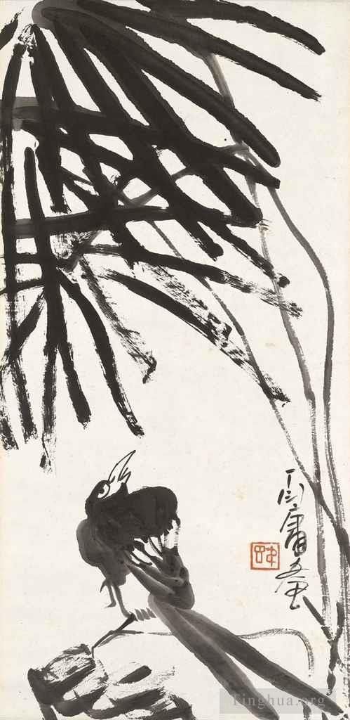 Ding Yanyong's Contemporary Chinese Painting - Bird under tree