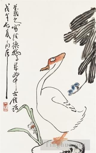 Ding Yanyong's Contemporary Chinese Painting - Goose 1978