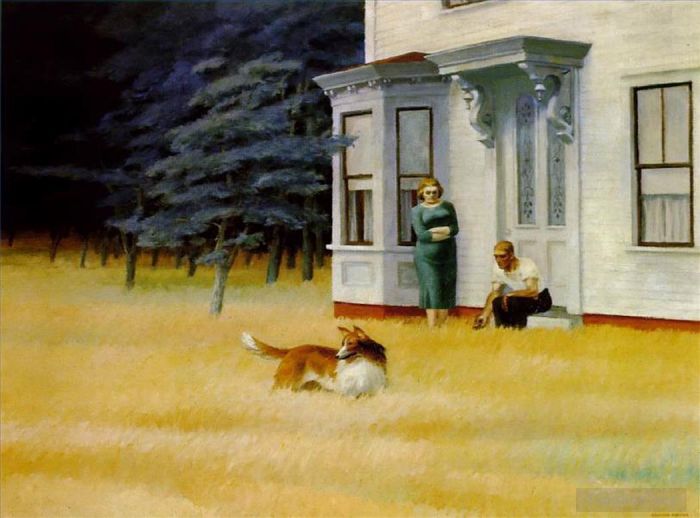 Edward Hopper's Contemporary Oil Painting - Cape Cod Evening