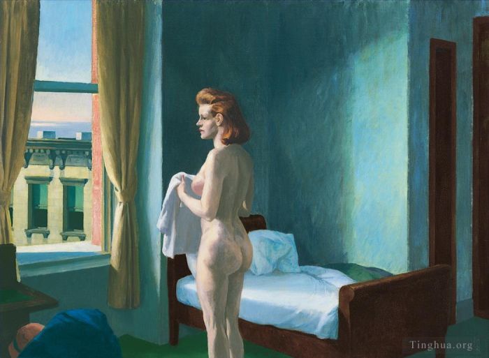 Edward Hopper's Contemporary Oil Painting - Morning in a City