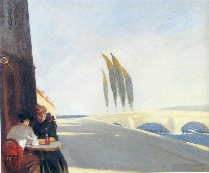 Edward Hopper's Contemporary Oil Painting - Bistro