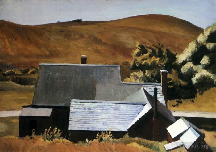 Edward Hopper's Contemporary Oil Painting - Burly cobb s house south truro 1933