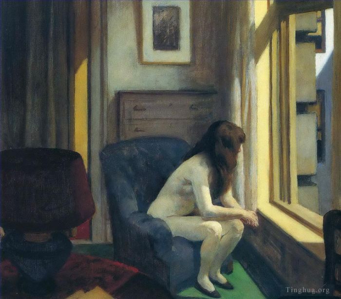 Edward Hopper's Contemporary Oil Painting - Eleven a m