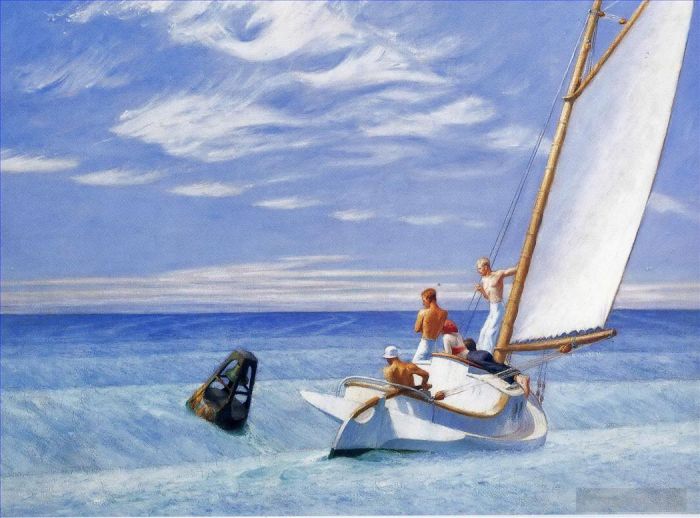 Edward Hopper's Contemporary Oil Painting - Ground swell