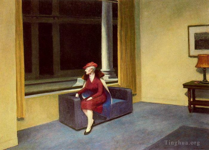 Edward Hopper's Contemporary Oil Painting - Hotel window