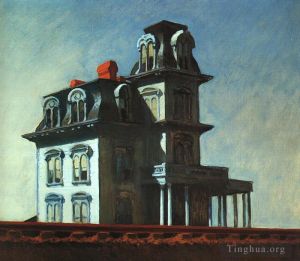 Contemporary Oil Painting - House by the railroad