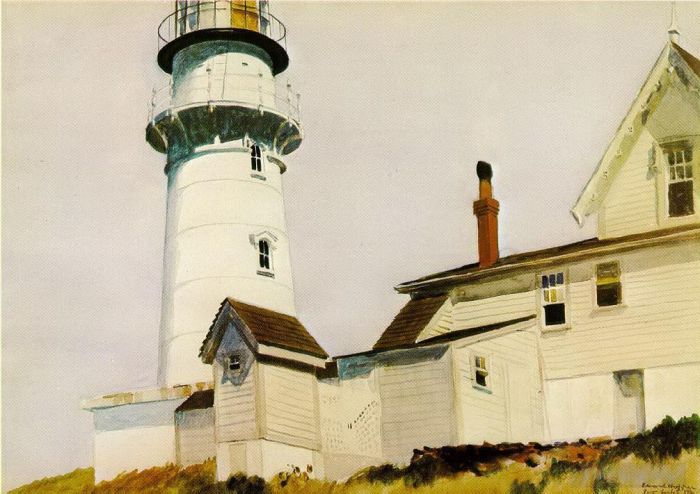 Edward Hopper's Contemporary Oil Painting - Light at two lights