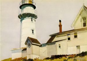 Contemporary Artwork by Edward Hopper - Light at two lights