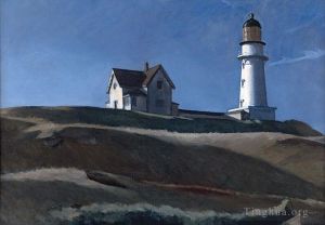 Contemporary Artwork by Edward Hopper - Lighthouse hill