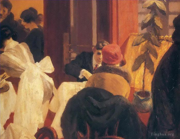 Edward Hopper's Contemporary Oil Painting - New york restaurant 1