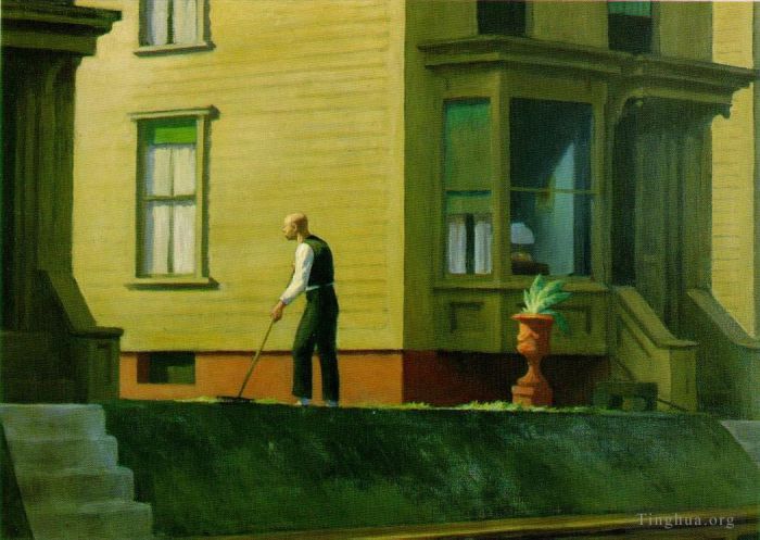 Edward Hopper's Contemporary Oil Painting - Pennsylvania coal town