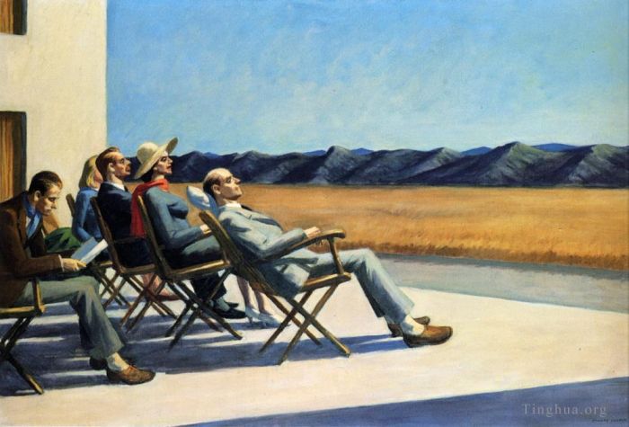Edward Hopper's Contemporary Oil Painting - People in the sun