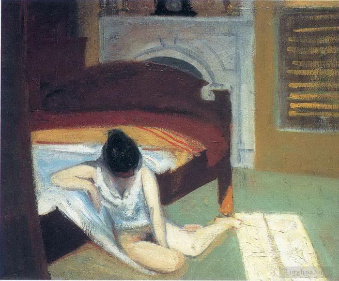Edward Hopper's Contemporary Oil Painting - Summer interior