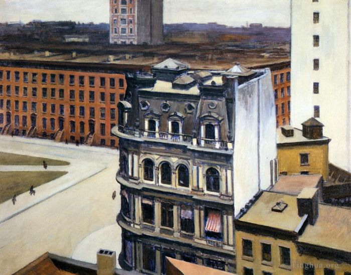 Edward Hopper's Contemporary Oil Painting - The city