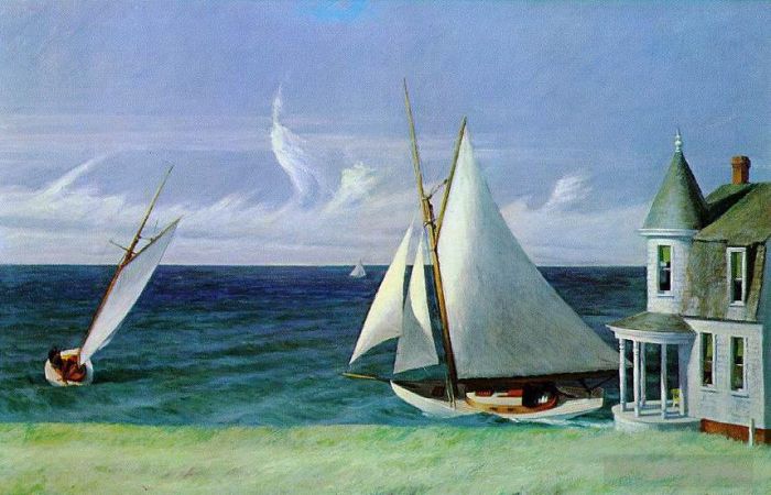 Edward Hopper's Contemporary Oil Painting - The lee shore