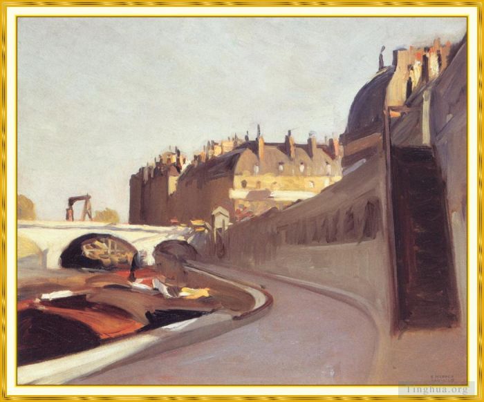 Edward Hopper's Contemporary Oil Painting - The quaid grands augustins