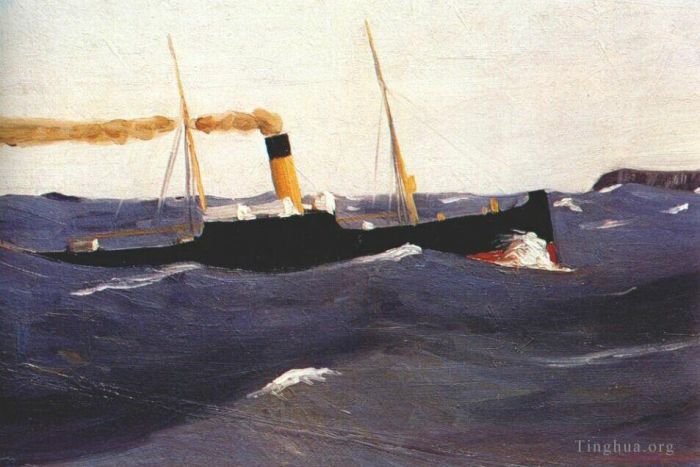 Edward Hopper's Contemporary Oil Painting - Tramp steamer