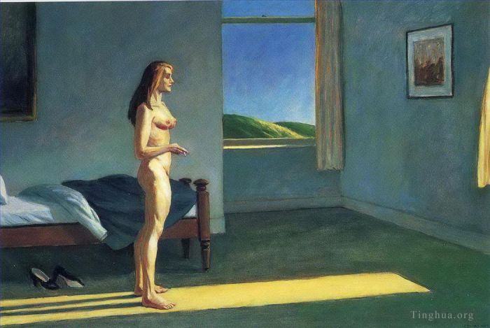 Edward Hopper's Contemporary Oil Painting - Woman in the sun