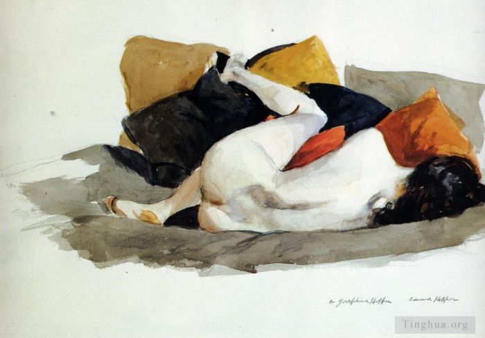 Edward Hopper's Contemporary Various Paintings - Reclining nude