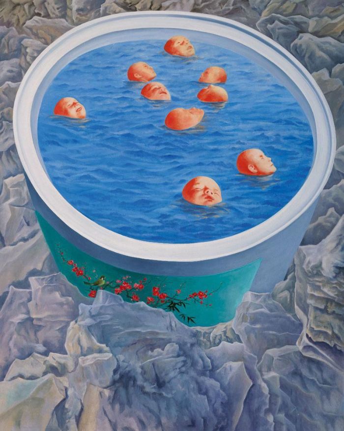 Fang Lijun's Contemporary Oil Painting - 2006 6 1