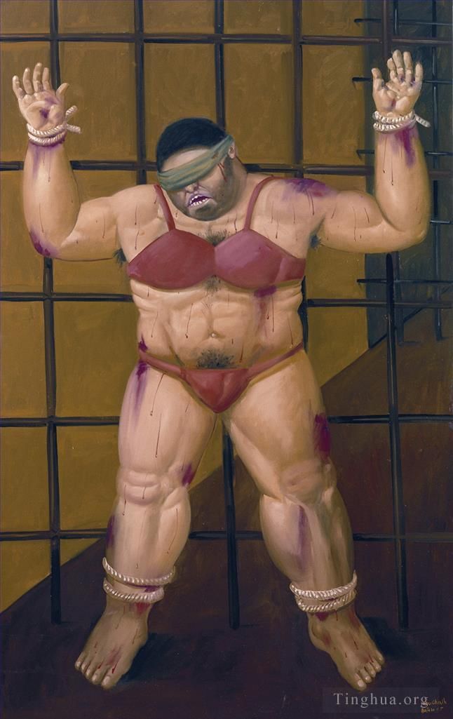Fernando Botero's Contemporary Oil Painting - Abu Ghraib