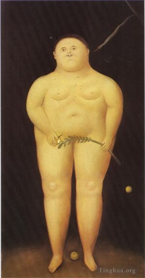 Contemporary Artwork by Fernando Botero - Adam and Eve Adam