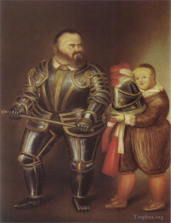 Fernando Botero's Contemporary Oil Painting - Alof of Vignancourt after