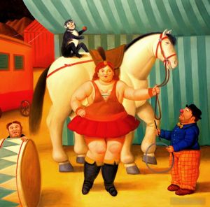 Contemporary Artwork by Fernando Botero - Circus Troop