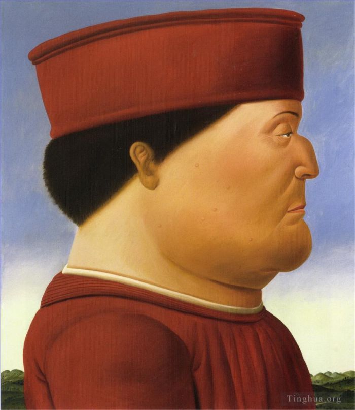 Fernando Botero's Contemporary Oil Painting - Federico da Montefeltro