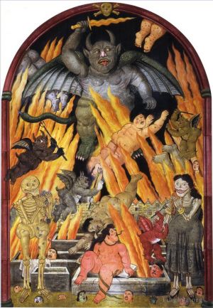 Contemporary Artwork by Fernando Botero - Gates of Hell