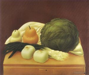 Contemporary Artwork by Fernando Botero - Kitchen Table 2