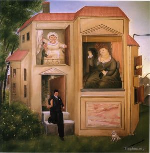 Contemporary Artwork by Fernando Botero - Man Who Went to the Office