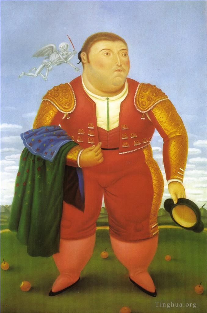 Fernando Botero's Contemporary Oil Painting - Matador 2