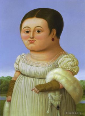 Contemporary Artwork by Fernando Botero - Miss Riviere after Ingres